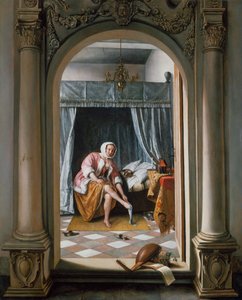 Mujer en su Tocador de Jan Havickszoon Steen